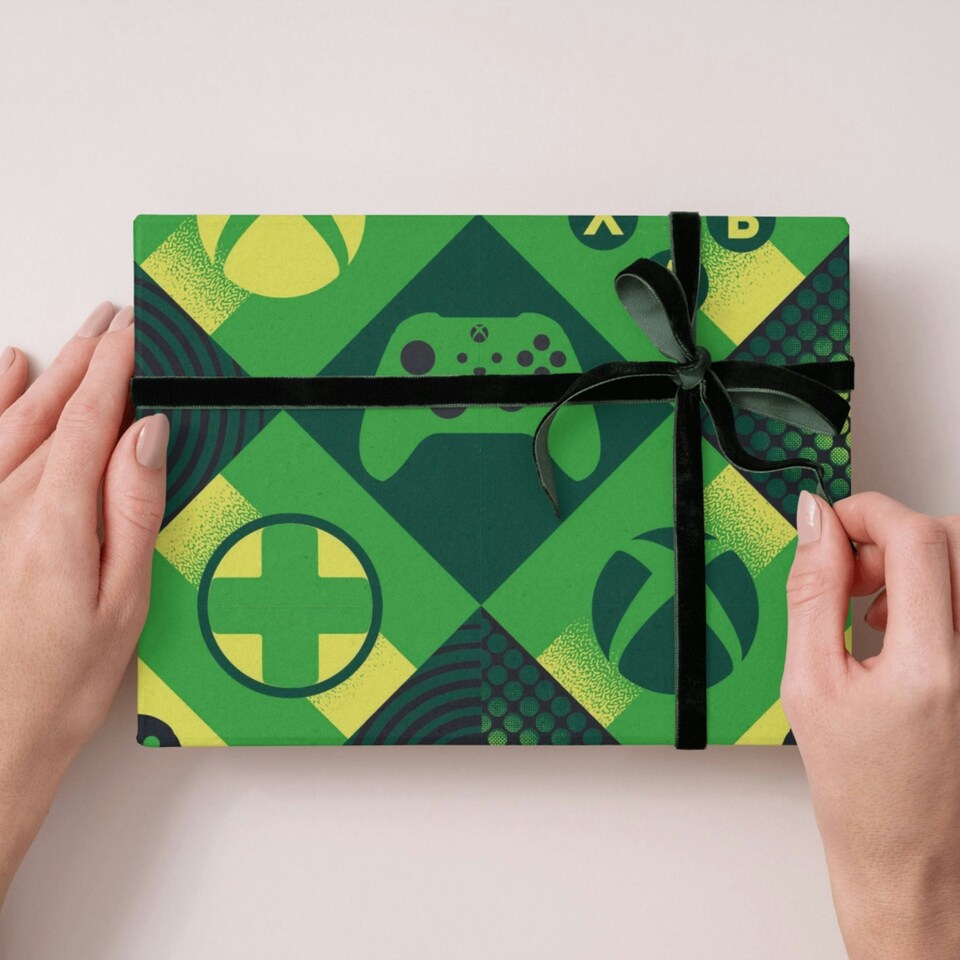 image 1 of XBOX 2 Sheets & 2 Tags Gift Wrap