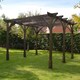 image 1 of Premium Pergola 6 Post - L480 x W480 x H270 cm - Rustic Brown