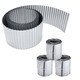 image 1 of Pack of 3 x 5m Galvanised Corrugated Lawn Edging Rolls in Silver | Silver | 3
