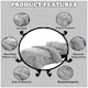 image 2 of VELVETIO Birdie Blossom Printed Duvet Cover Set Reversible Polycotton Beddings Grey | Double