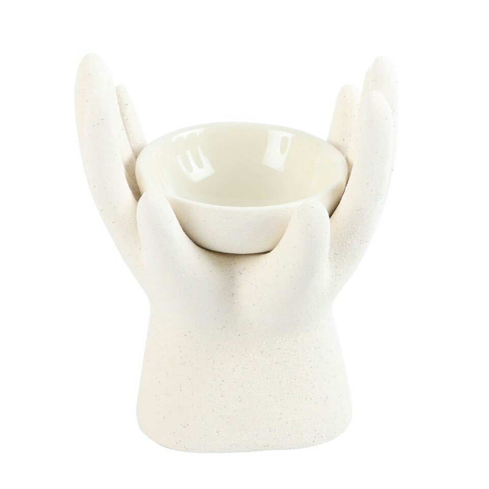 image 1 of Ceramic Healing Hands Oil Burner