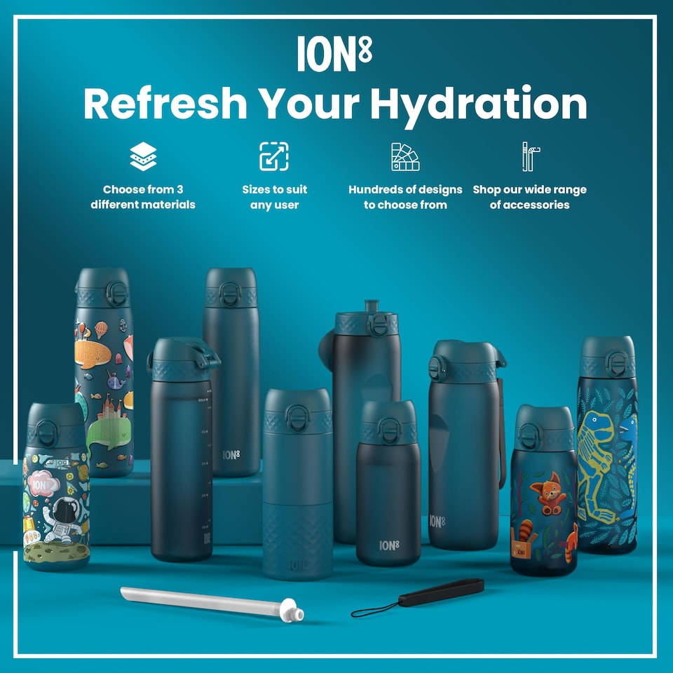 image 1 of Leak Proof 1 Litre Water Bottle, Stainless Steel, 1200ml (40oz)