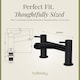 image 5 of Balterley Nova Modern Bathroom Bath Filler Tap for Deck-Mounted Contemporary Baths, Striking | Black | Matt Black | 1