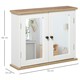 image 7 of kleankin Bathroom Mirror Cabinet Wall Mounted Storage Cupboard W/ Double Door