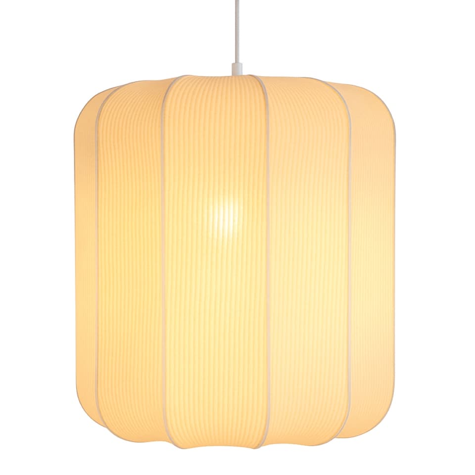 image 1 of CGC LILA Cream Cylinder Ribbed Stretch Cotton Lampshade