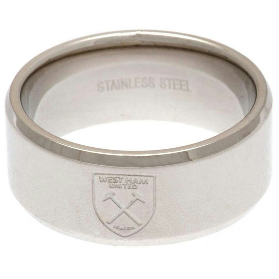 image 1 of West Ham United FC Band Ring - Silver - Small