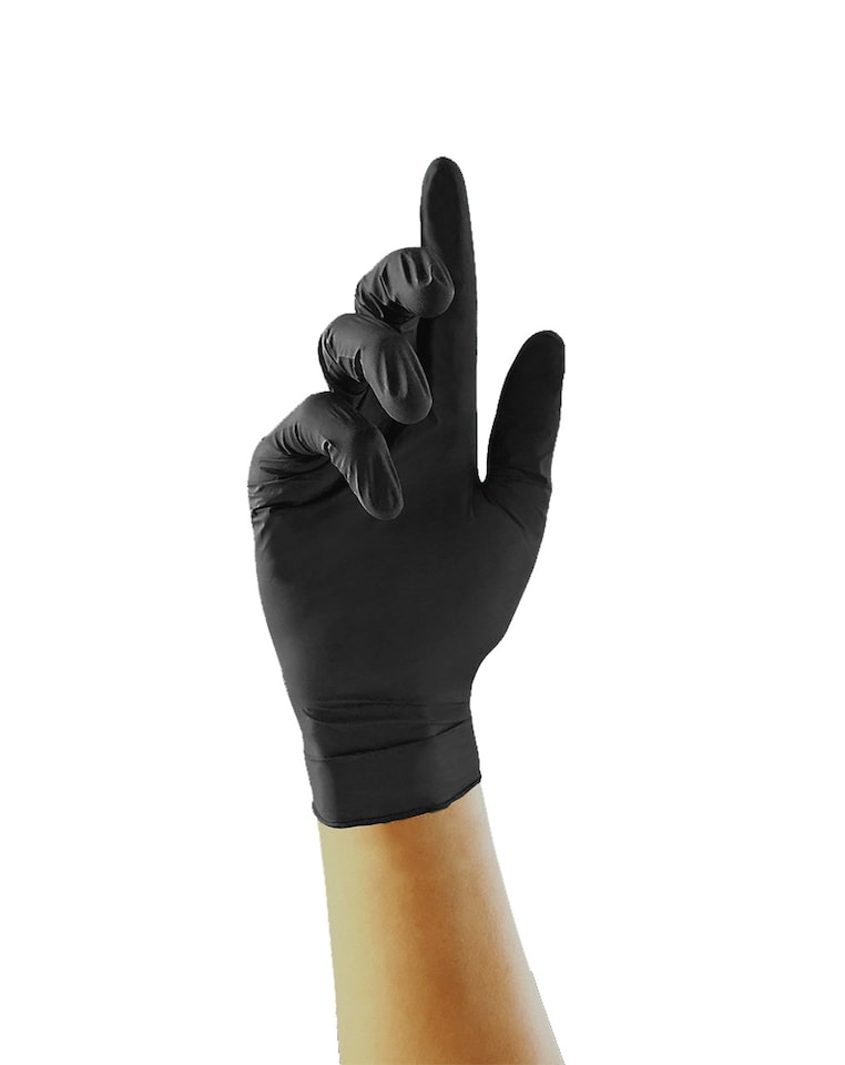 image 1 of Unigloves PRO.TECT Black Box of 100 Nitrile Gloves | Black | Extra Large