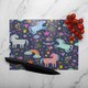 image 2 of unicorns on navy Designer Glass Chopping Board | Multi
