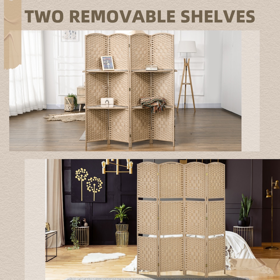 image 1 of HOMCOM Freestanding Privacy Screen, 160 x 170cm