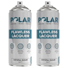 Polar Flawless Lacquer Spray Matt Finish Durable & Protective Topcoat | Clear | Clear Matt | 400 ml | 2