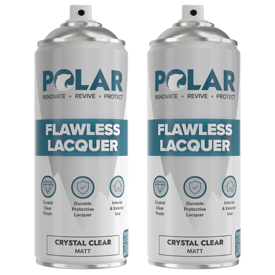 image 1 of Polar Flawless Lacquer Spray Matt Finish Durable & Protective Topcoat | Clear | Clear Matt | 400 ml | 2