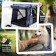 image 10 of PawHut One-click Foldable Pet Stroller w/ Mesh Windows, for Small Pets - Blue