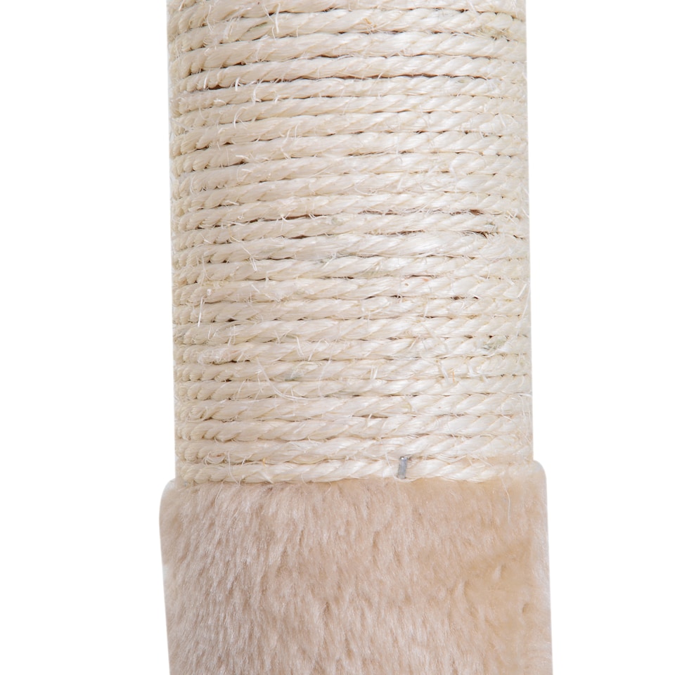 image 1 of PawHut Cat Tree Scratch Post with Bed Hammock Sisal for Indoor Cats