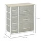 image 3 of HOMCOM Chest of Drawers with 7 Dresser Drawers for Home Bedroom, Light Grey