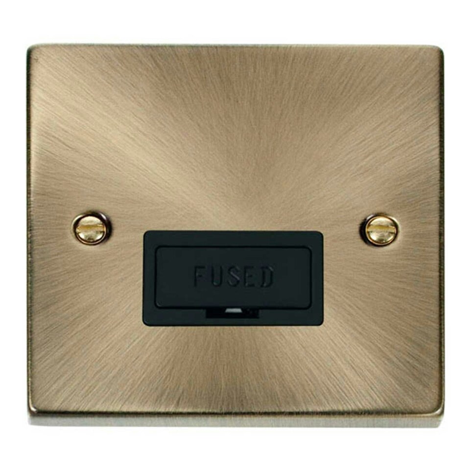 image 1 of SE HOME Antique Brass 13A Fused Connection Unit Brown | Antique Brass