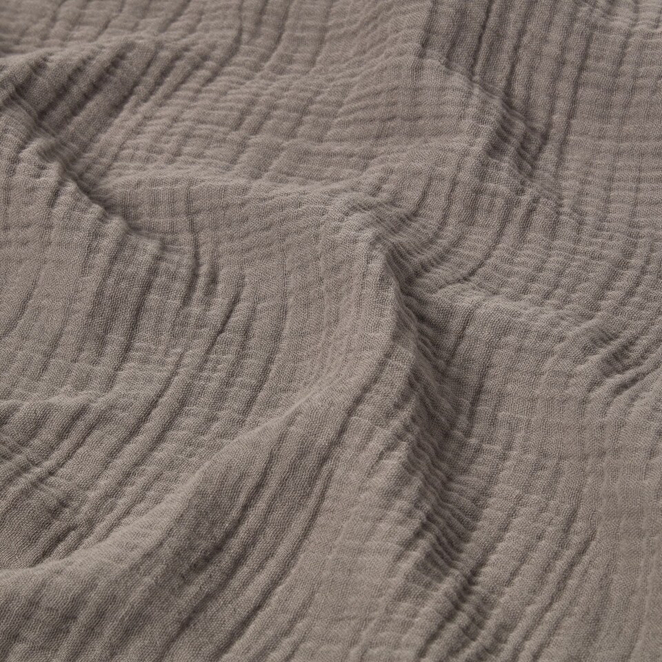 image 1 of Homescapes Pure Handmade Cotton Muslin Bed Throw Blanket - 127 x 180 cm