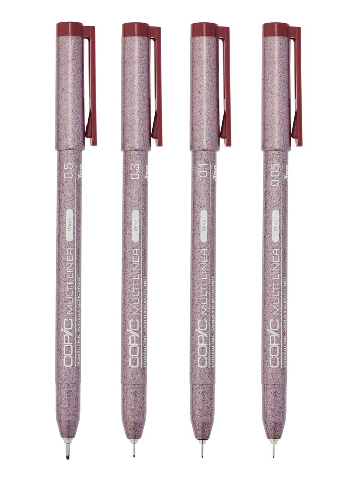 Copic Multiliner, Wine, Set of 4