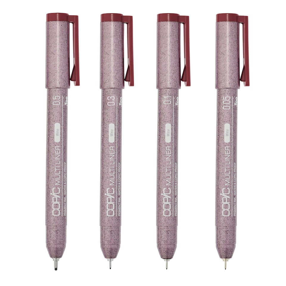 Copic Multiliner, Wine, Set of 4