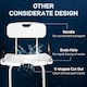 image 8 of HOMCOM Shower Chair for the Elderly and Disabled, Height Adjustable Shower Stool with Back and Flipped Padded Arms, Suction Foot Pads, White