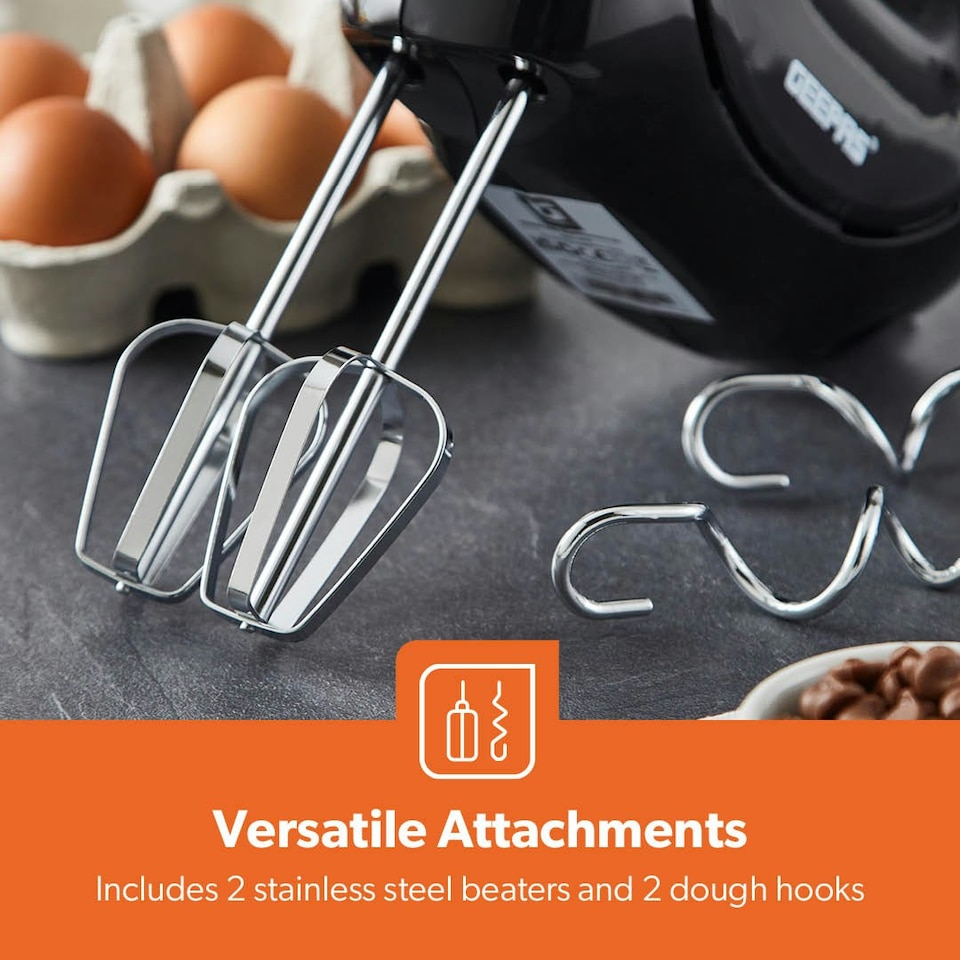 image 1 of GEEPAS 150W Hand Mixer - Electric Whisk Black