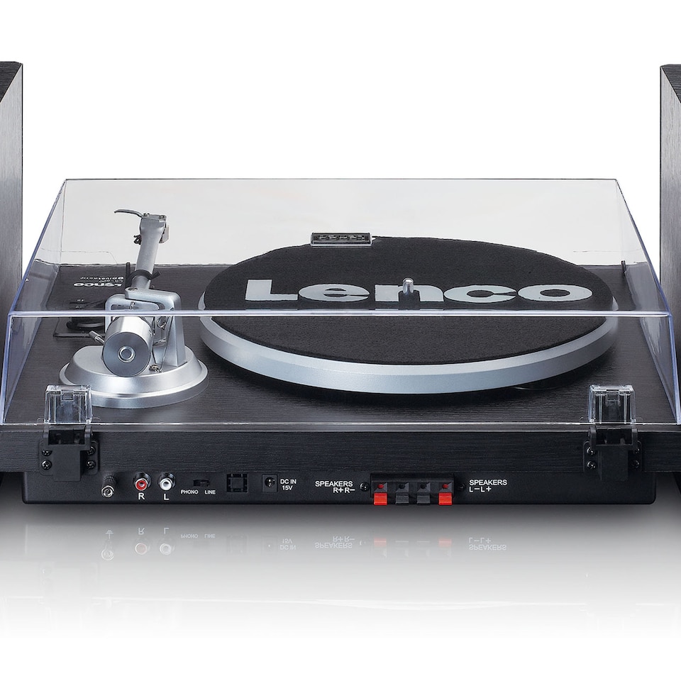 image 1 of LENCO LS-500BK - Record player with built-in amplifier and Bluetooth plus 2 external speakers - Black