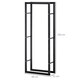 image 5 of HOMCOM Metal Firewood Log Holder Tall Firewood Rack Indoor Outdoor Fireplace Wood Storage Shelf with Side Rails, RustResistant, Black, 60W x 25D x 150H cm