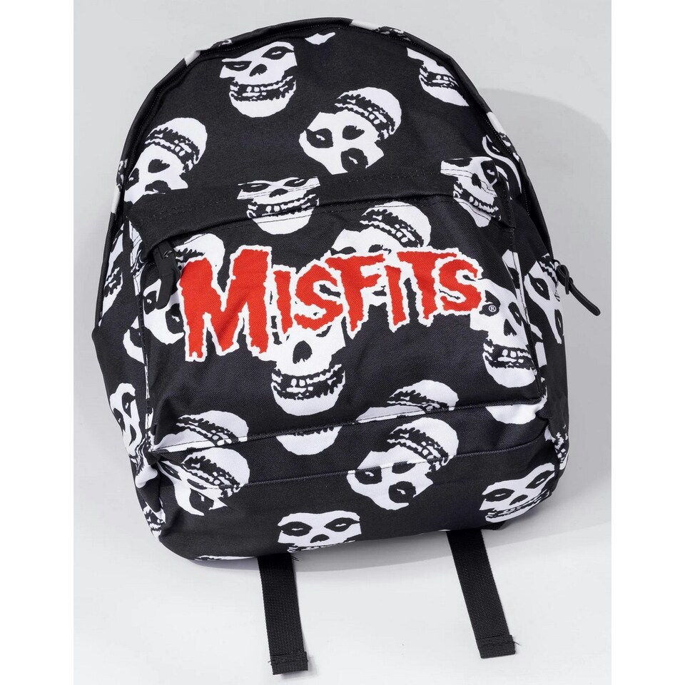image 1 of Misfits Skull Logo Backpack - Black/White/Red - One Size
