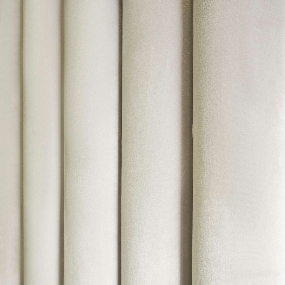 image 1 of OHS Piped Edge Velvet Light Reducing Insulated Panel Pair Eyelet Curtains, 90x90" | Multi | Grey/Charcoal