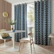 image 4 of Orla Kiely Linear Stem Whale Curtains - Blue - 168x229cm