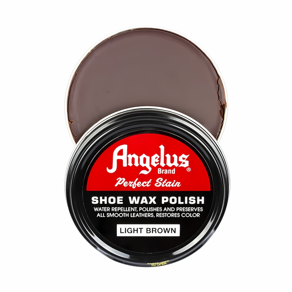 image 1 of Angelus Perfect Stain Wax Polish - All-in-One Leather Shoe Care 60ml | Brown | Light Brown