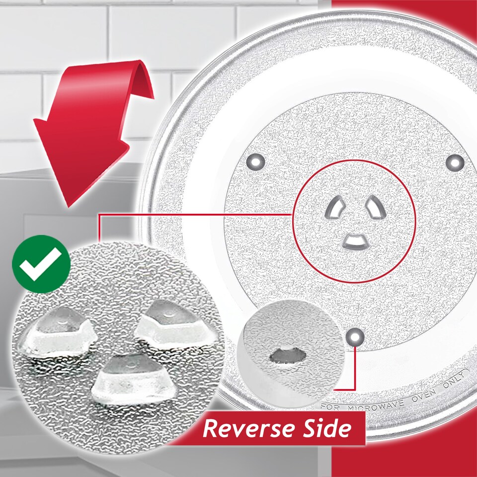 image 1 of SPARES2GO Universal Microwave Oven Glass Turntable Plate (318mm)