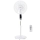 image 1 of HOMCOM 16'' Pedestal Fan Height Adjustable 85 Degree Oscillation LED Panel