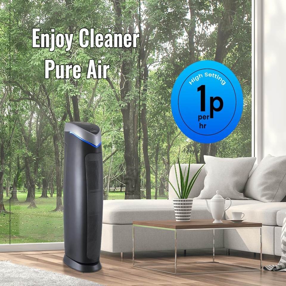 image 1 of HEPA Air Purifier and Ioniser with UVC Sanitiser Eliminates viruses 28 Inches