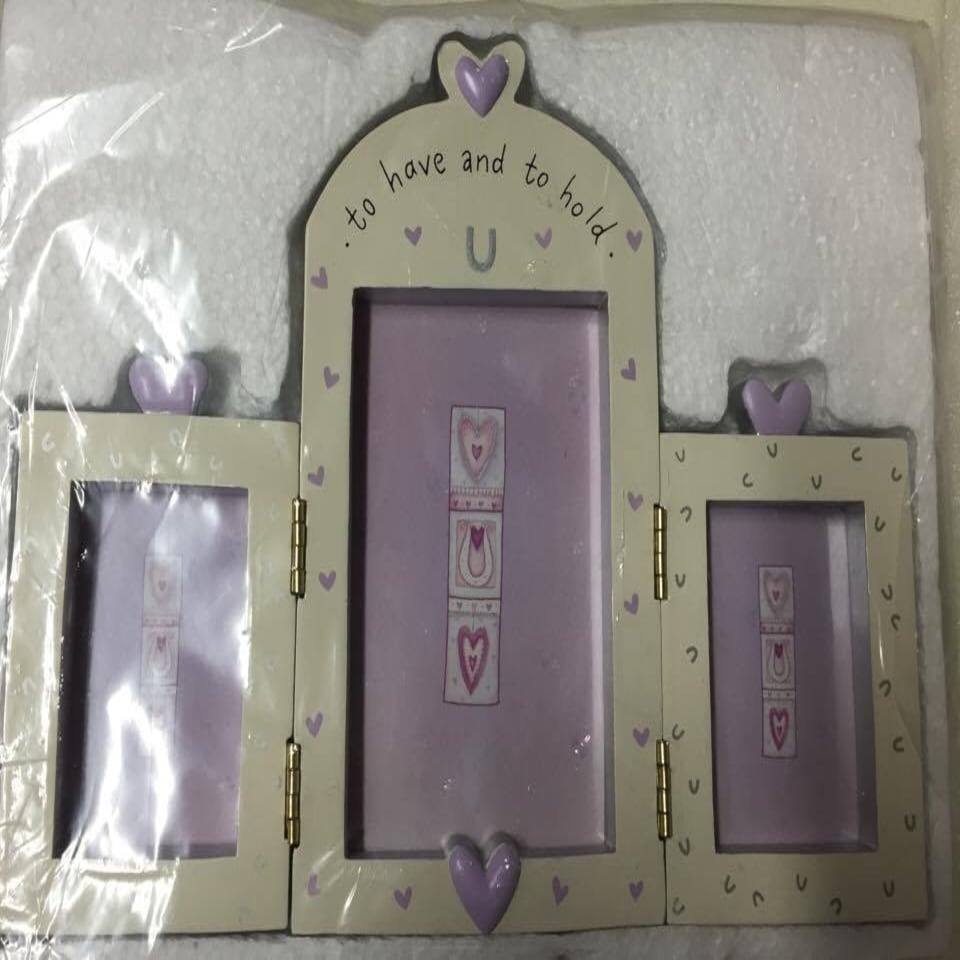 image 1 of To Have and to Hold Triple Photo Frame