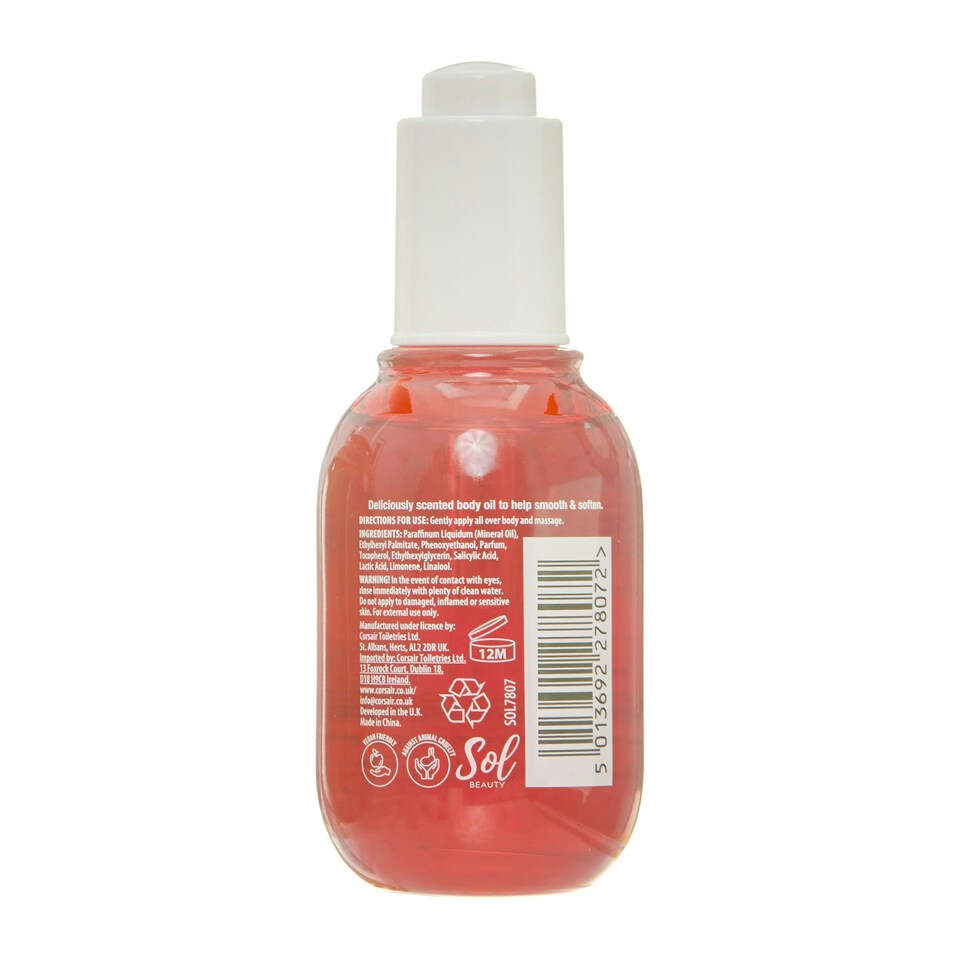 image 1 of Sol Beauty Dry Body Oil Watermelon Scent 45ml