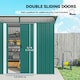 image 4 of Outsunny Garden Shed Outdoor Storage Tool Organizer w/ Double Sliding Door