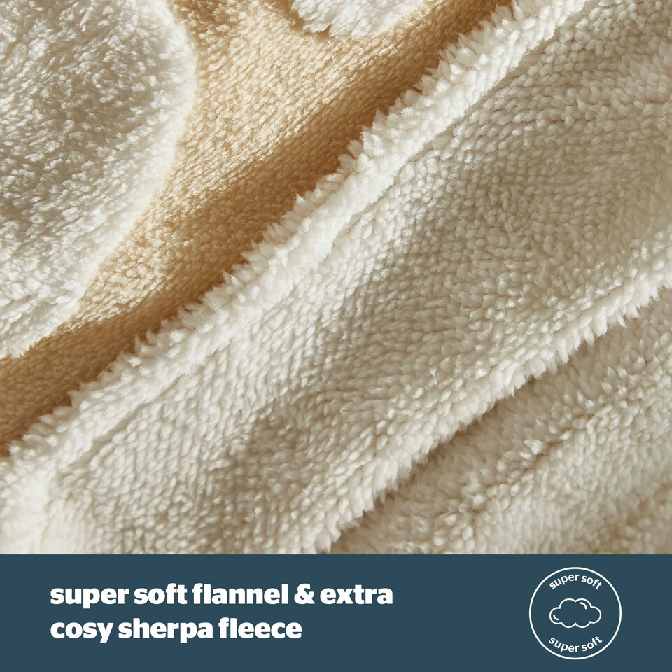 image 1 of Silentnight Blanket Let's Get Cosy, Super Sized Sherpa Fleece