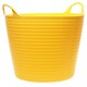 image 1 of 3 x 40 Litre Strong Yellow Flexi Plastic Storage Buckets For Home, Garden & DIY
