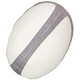 image 1 of Mumbles Zippie Rugby Ball Plush Toy - White/Grey - 23cm