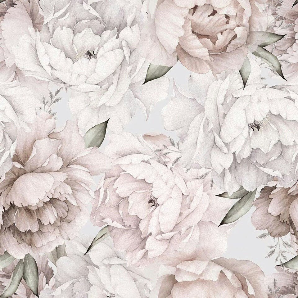 Sample of Vintage Peony Wallpaper in blush Multi