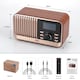 image 7 of Retro Bluetooth Speaker Rechargeable DAB/DAB+/FM Radio, Dual Alarm Clock, USB & Micro SD MP3 Playback, Large Remote Contro l – August MB450K