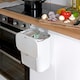 image 2 of Dihl White 9L Hanging Trash Bin with Lid White