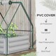 image 10 of Outsunny Raised Garden Bed Planter Box with Greenhouse, Large Window, Clear