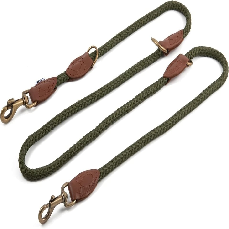 Ancol Heritage Rope Multiway Training and Control Lead Green 2mx12mm