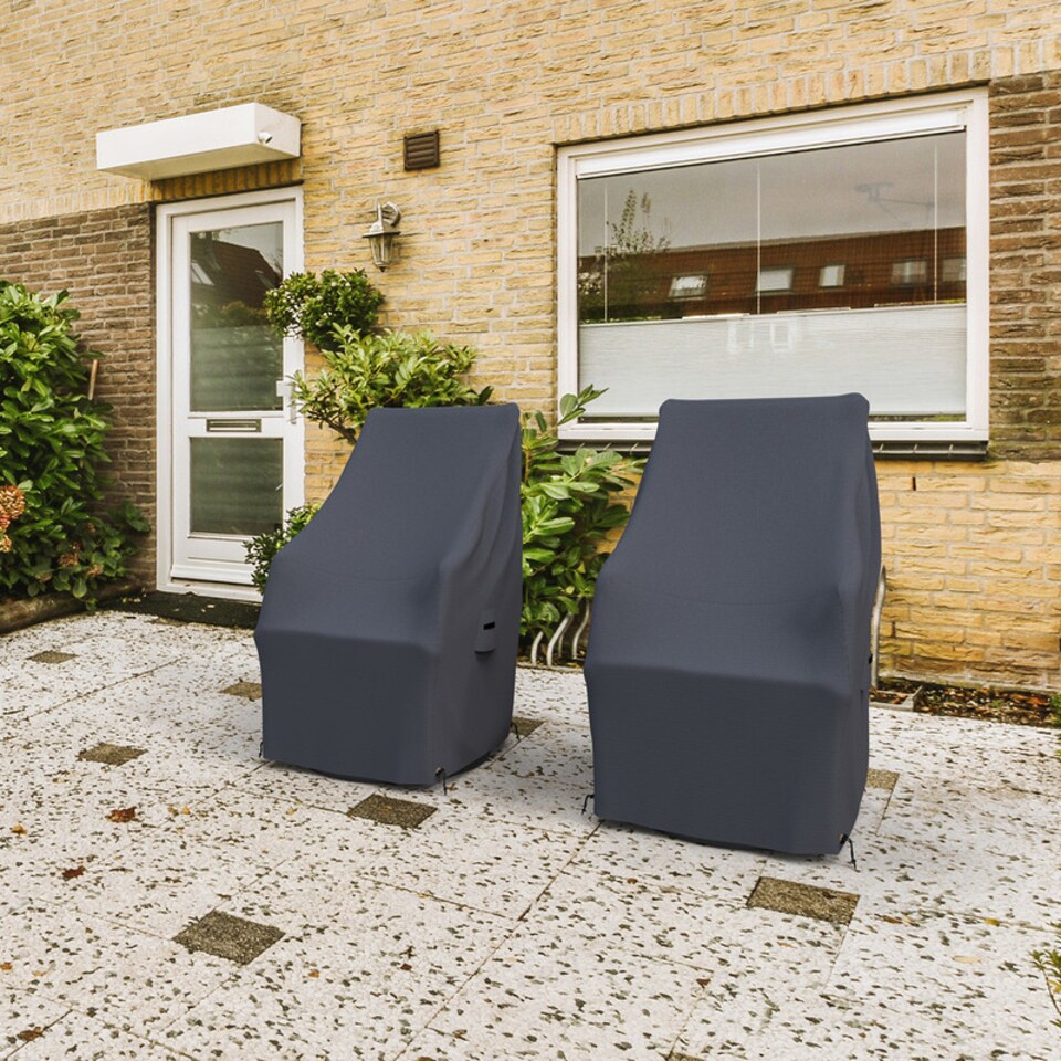 image 1 of Covers and all Rusi Patio Swivel Chair Covers Set of 2 Water-Repellent UV-Resistant Polyester with Tie-Downs for Outdoor Dining Armchairs, 23.2 W x