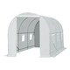 image 8 of Outsunny 4.5 x 2M Walk-in Polytunnel Greenhouse for Garden, Galvanised Steel