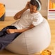 image 3 of Adult Classic Beanbag Outdoor Waterproof Bean bags Ready Filled - Grey | Grey | Grey | 1