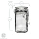 image 3 of Argon Tableware Glass Storage Jars with Labels - 70ml - Orange Seal - Pack of 6
