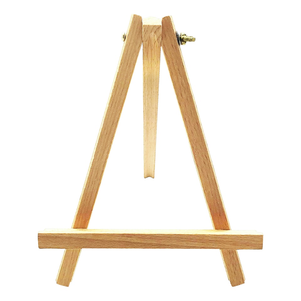 image 1 of 10 x 23cm Wooden Display Easel - Poster Canvas Art, Retail Product Wood Stand