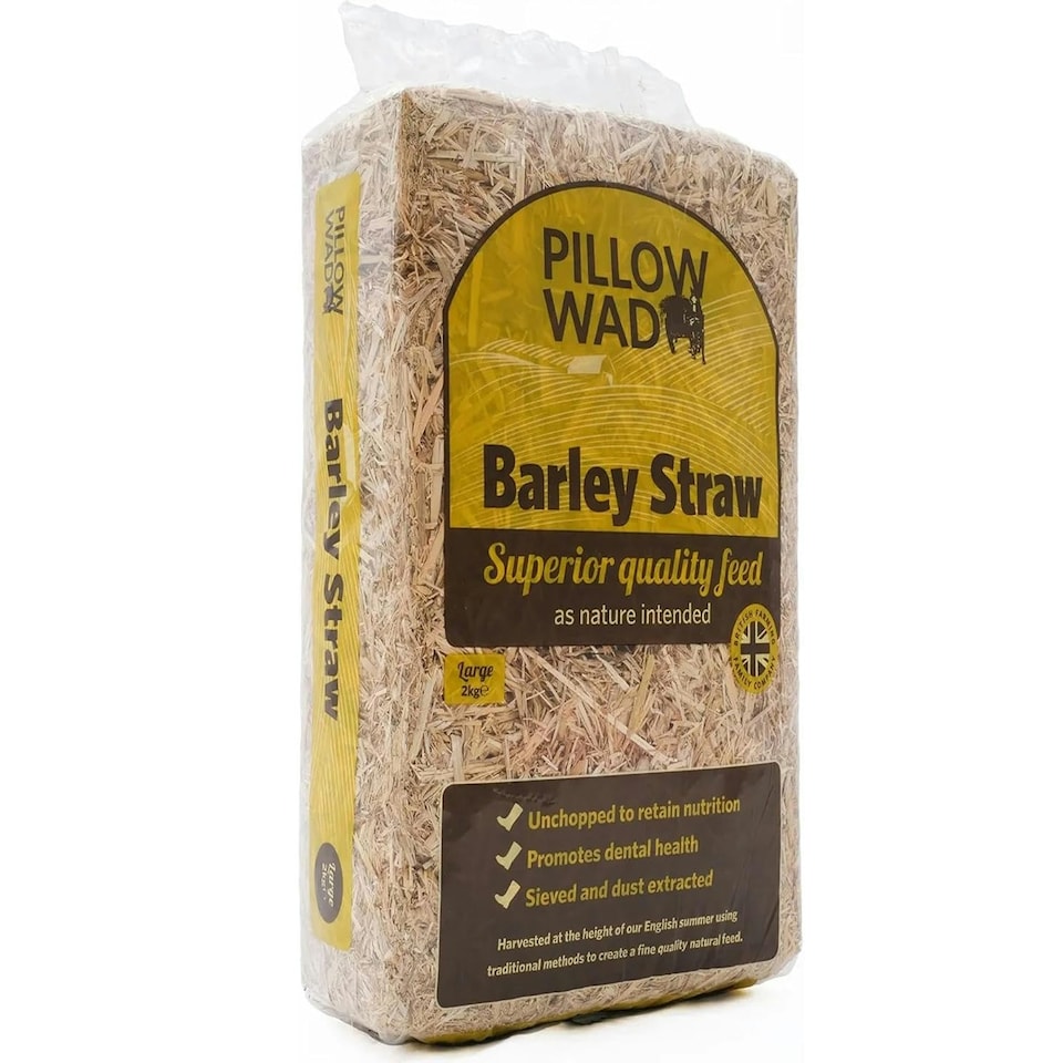 image 1 of 3 Bags (2kg) Barley Straw Bedding Unchopped Soft Animal Bedding For Chickens, Rabbits & Tortoise